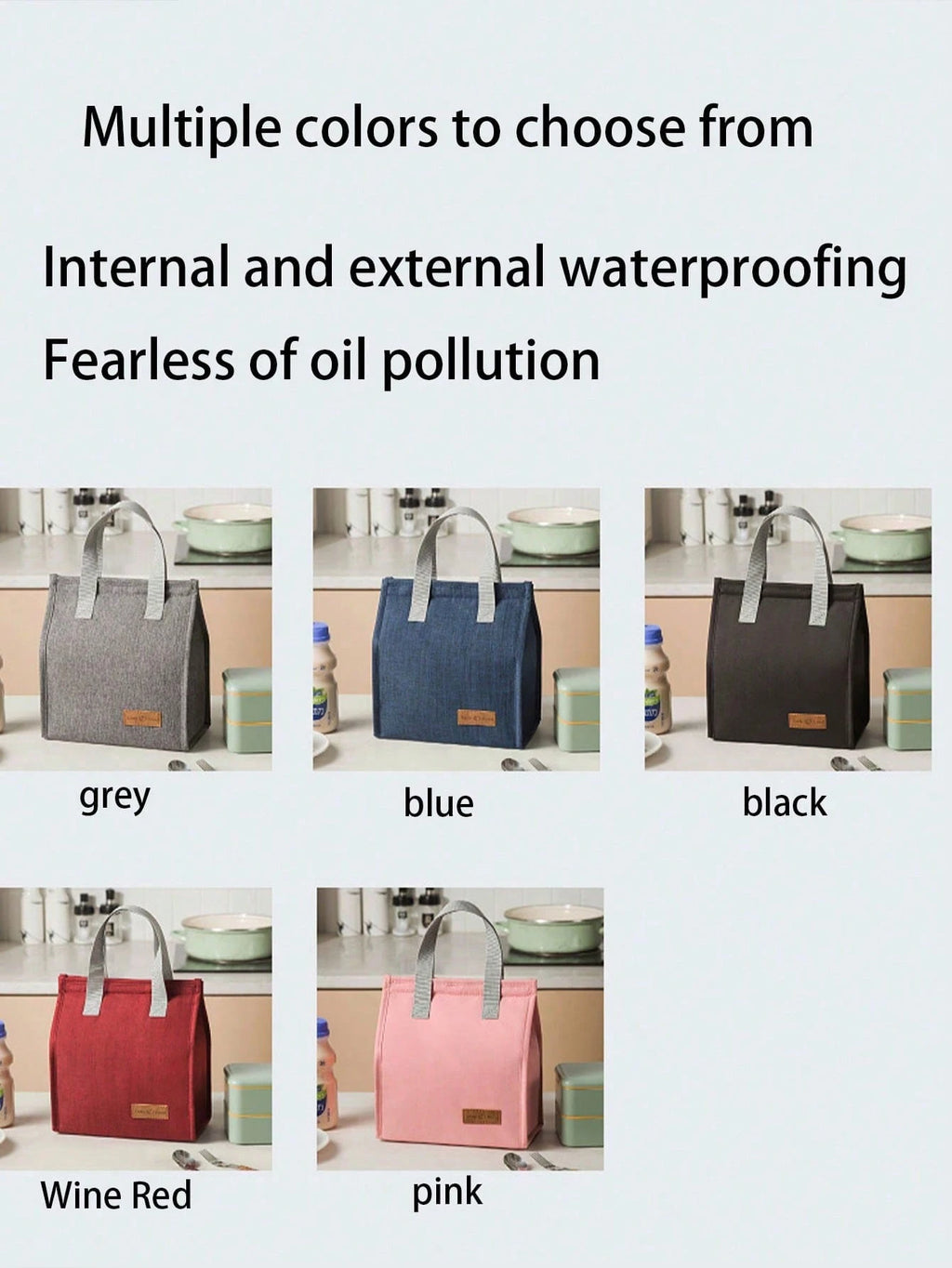 Insulated Lunch Bag – Minimalist Vertical Design, Leakproof & Reusable