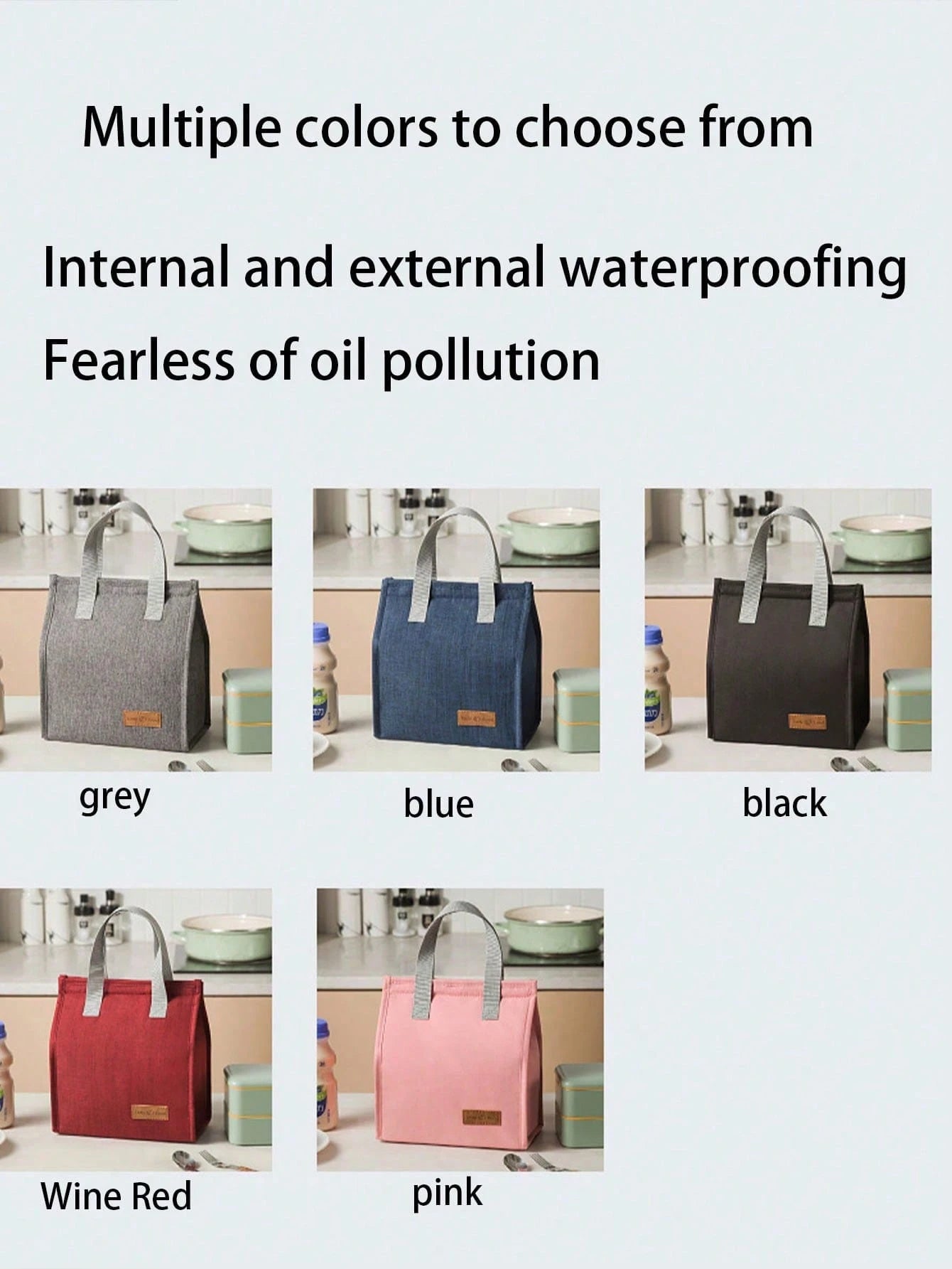 Insulated Lunch Bag – Minimalist Vertical Design, Leakproof & Reusable