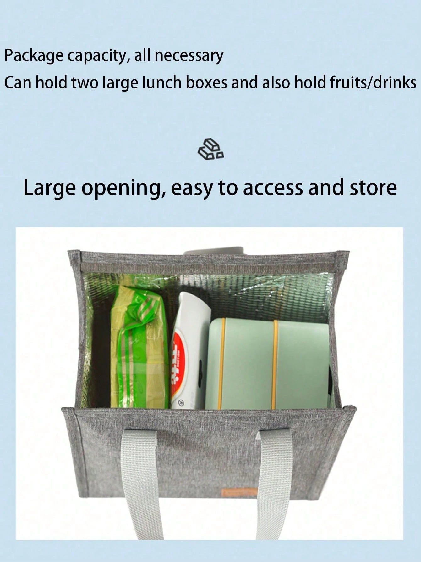 Insulated Lunch Bag – Minimalist Vertical Design, Leakproof & Reusable