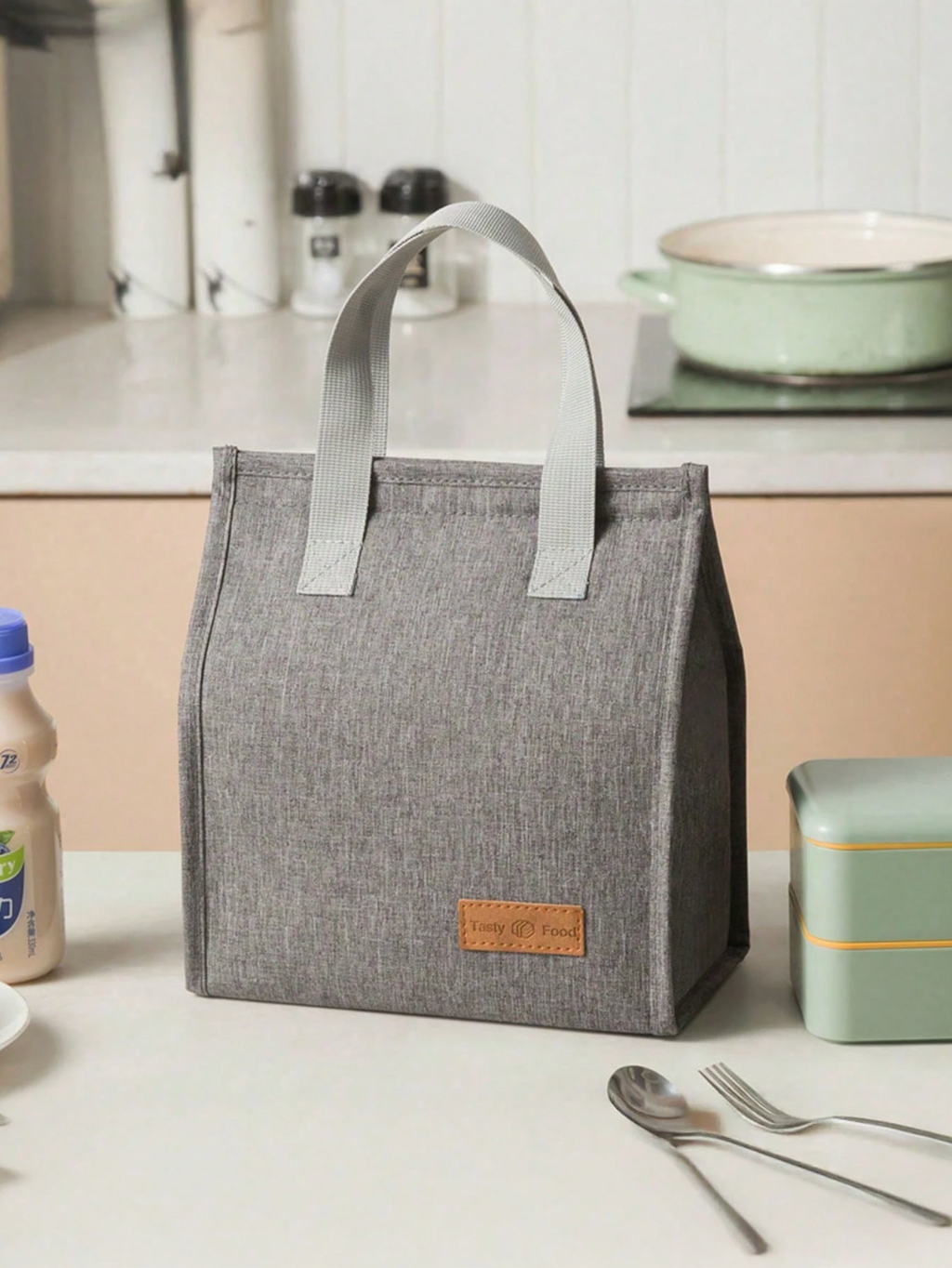 Insulated Lunch Bag – Minimalist Vertical Design, Leakproof & Reusable