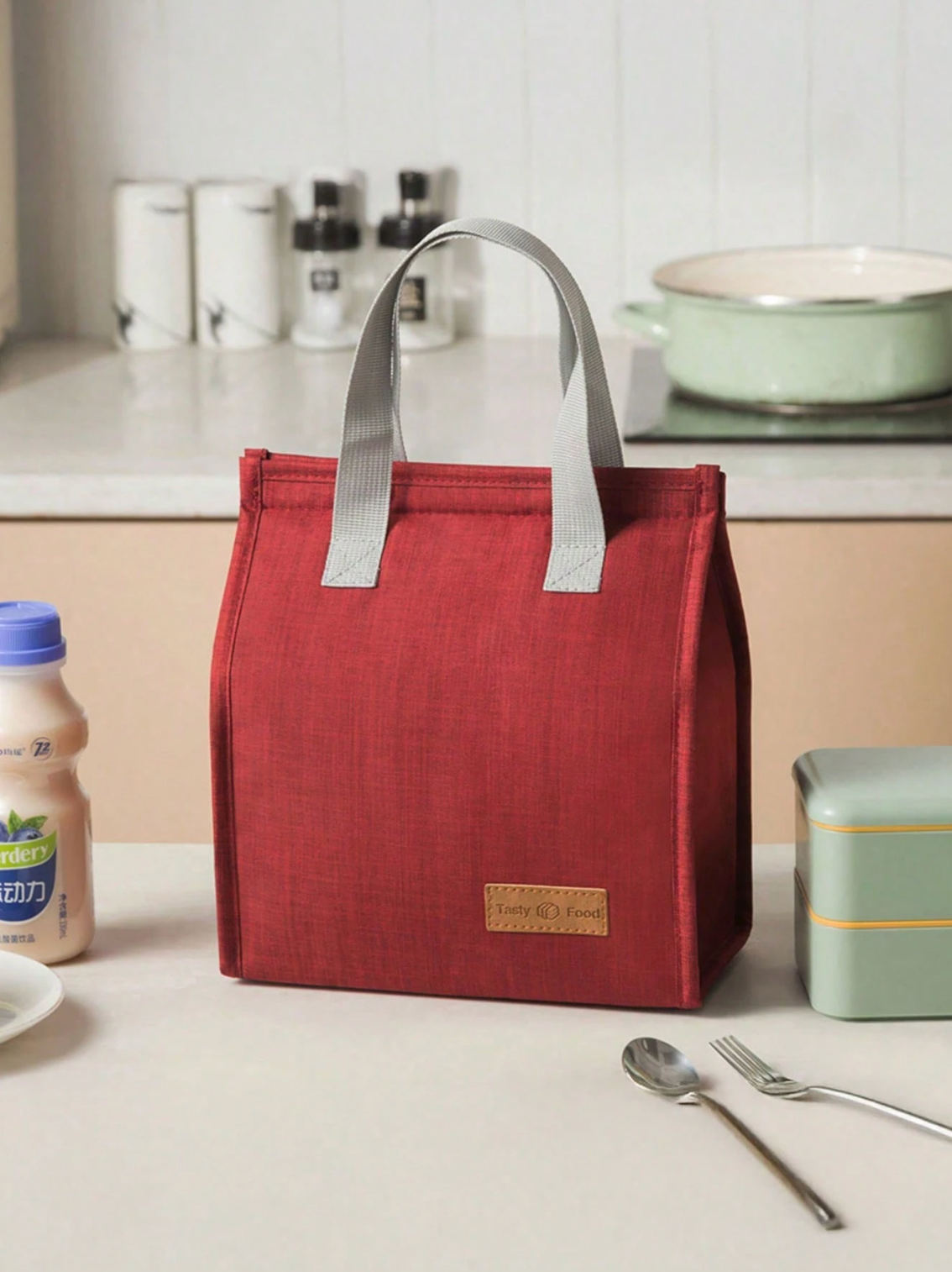 Insulated Lunch Bag – Minimalist Vertical Design, Leakproof & Reusable