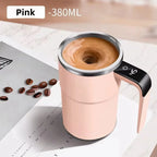 380ML Mini Electric Coffee Self Mixing Mug IP67 Waterproof Food Safe Coffee Mug USB Rechargeable Automatic Magnetic Cup for Tea & Coffee