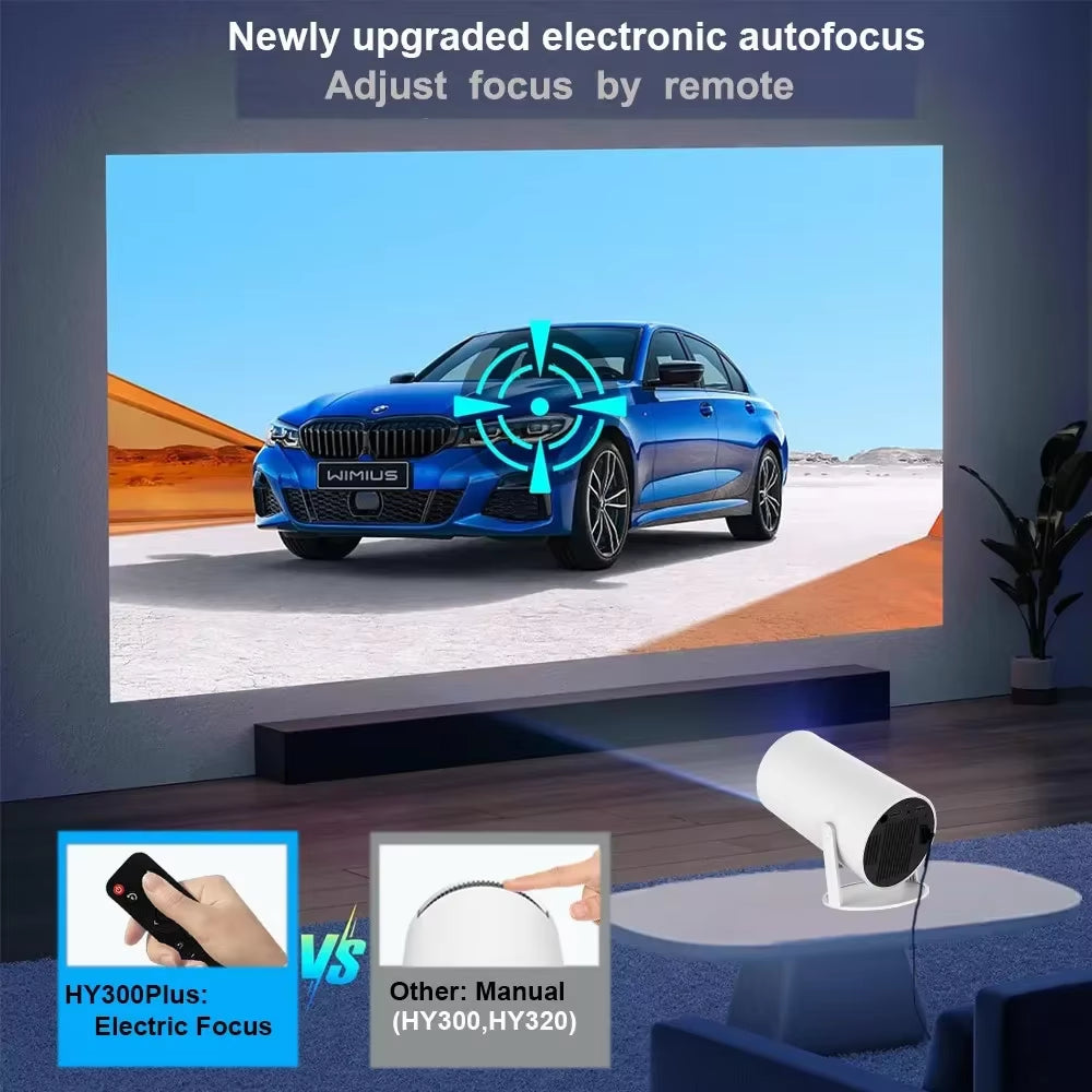 DITONG HY300 Plus Projector – Android 11, 300 ANSI, Dual WiFi, 4K Support