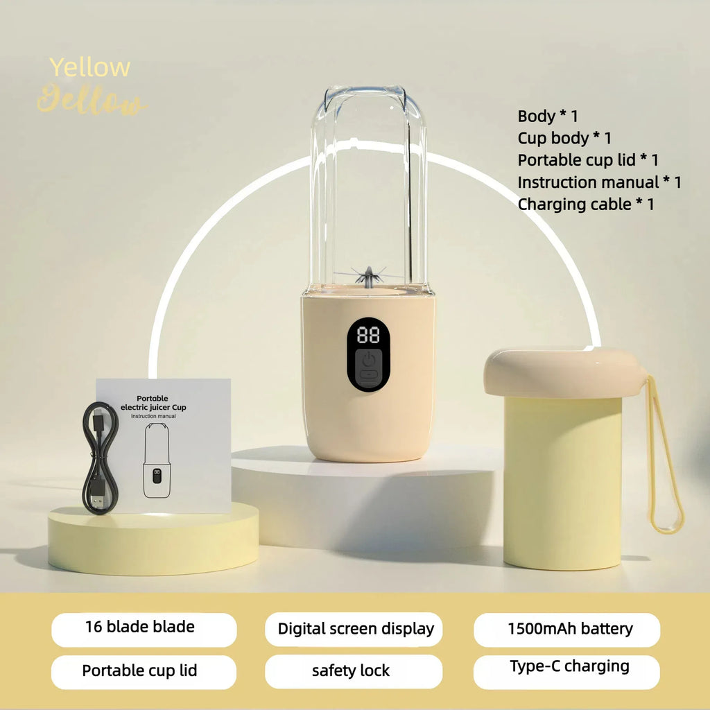 400ml Portable USB Rechargeable Mini Electric Juice Blender – Self-Stirring Cup