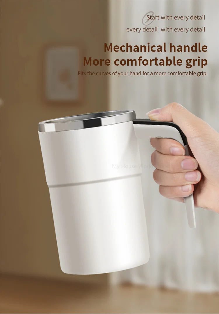380ML Mini Electric Coffee Self Mixing Mug IP67 Waterproof Food Safe Coffee Mug USB Rechargeable Automatic Magnetic Cup for Tea & Coffee