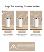 380ML Mini Electric Coffee Self Mixing Mug IP67 Waterproof Food Safe Coffee Mug USB Rechargeable Automatic Magnetic Cup for Tea & Coffee
