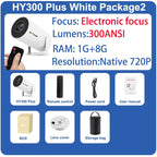 DITONG HY300 Plus Projector – Android 11, 300 ANSI, Dual WiFi, 4K Support