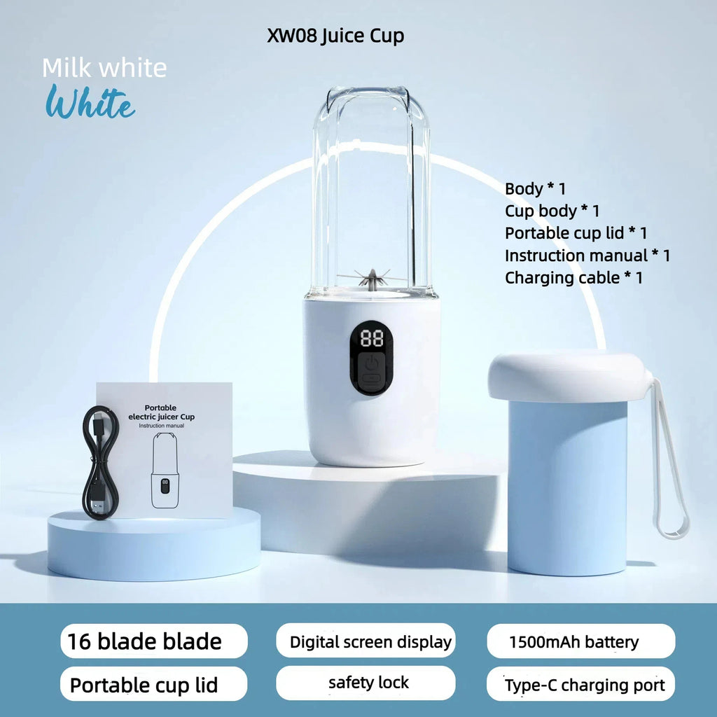 400ml Portable USB Rechargeable Mini Electric Juice Blender – Self-Stirring Cup