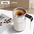 380ML Mini Electric Coffee Self Mixing Mug IP67 Waterproof Food Safe Coffee Mug USB Rechargeable Automatic Magnetic Cup for Tea & Coffee