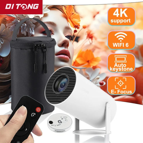 DITONG HY300 Plus Projector – Android 11, 300 ANSI, Dual WiFi, 4K Support